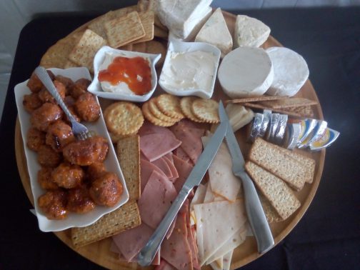 Cold Meat with Crackers Platter