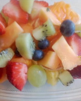 Small Fruit Salad served with yoghurt