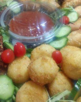 CAPE TOWN HALAAL CRUMBED CHICKEN STRIPS WITH ROSETTOBALLS PLATTER